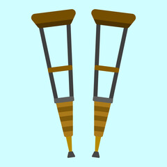 Crutch made from wood in vector illustration design