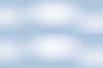 Blue white gradient empty studio room backdrop wallpaper abstract background blurred. use for showcase or product your. copy space for text
