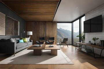 Fototapeta na wymiar Beautiful bedroom and office interior designs Generative Ai Technology