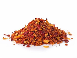 red paprika powder on a white isolated background 