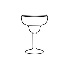 Margarita Glass Cocktail Line Simple Creative Logo