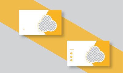 Creative business card template City Background Personal visiting card with company logo. and a place for a photo with triangles, squares, round, 
illustration. Horizontal Corporate Presentation,