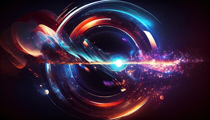 Obraz premium Neon magic lights background