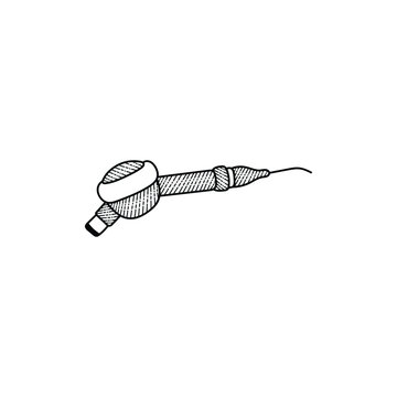 recommend clip art: Medical Sand Blasting Tool Line Art Illustration Creative Design