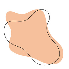 Beige neutral abstract modern shape