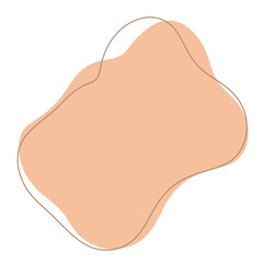 Beige neutral abstract modern shape