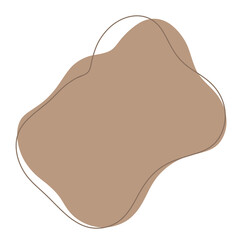 Beige neutral abstract modern shape