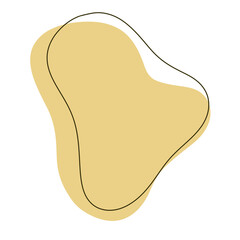 Beige neutral abstract modern shape