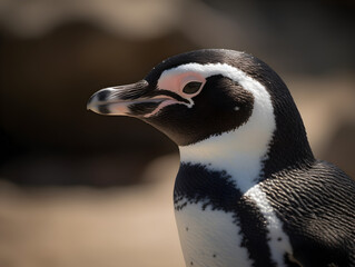 close up of a penguin
