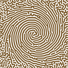 Monochrome reaction diffusion Organic spiral circular shapes abstract turing pattern background