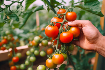 Fototapeta premium tomato season harvest generative ai