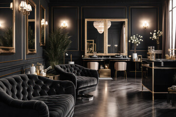 luxury interior elite beauty salon generative ai