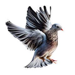 White Dove in the air with wings wide open Ai generated image 