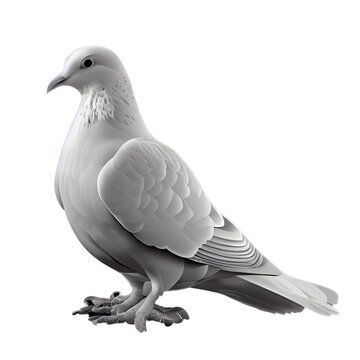 White Dove in the air with wings wide open Ai generated image 