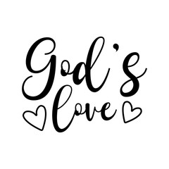 God's Love PNG, Christian quote, Religious print, Christian Print Art, vector illustration