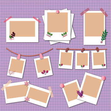 Frame Photo Palaroid Element Paper Cut Sytle
