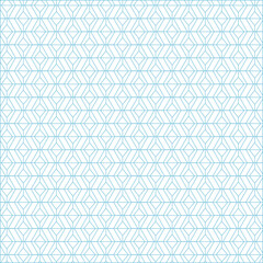 White Isometric Blueprint with Hexagon and Squere Stitching Pattern Background