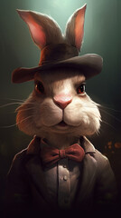 Obraz na płótnie Canvas Hat and Hare
