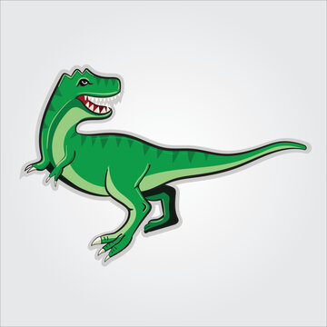 Dinosaur Tyrannosaurus Rex predator cartoon illustration, animal character