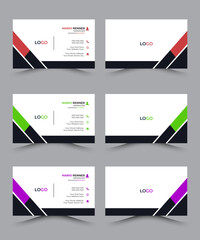 Fototapeta premium Personal visiting card with company logo.Modern business card design.Vector illustration, simple modern luxury elegant abstract .business card print templates.