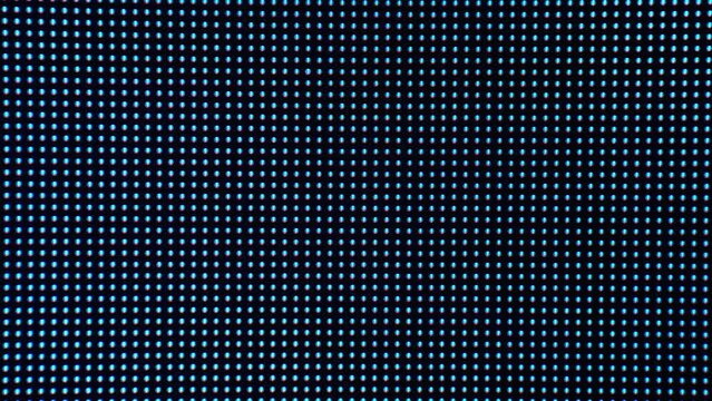 Close-up of flickering diodes on an LED panel