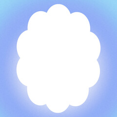 Blue Gradient Flower Frame