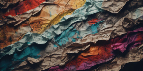 Rough crinkled paper texture background