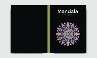 Mandala Coloring Book Cover Design For Adults