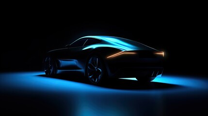 Obraz na płótnie Canvas Car body concept car car for automobile company. Generative AI