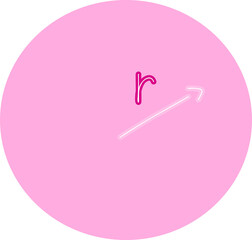 Geometric figure circle with guides