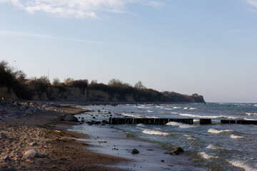 German Baltic Sea coast line at spring time