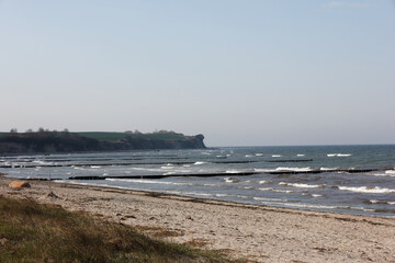 German Baltic Sea coast line at spring time