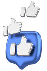 Obraz premium Like icon. Like button. 3D illustration.