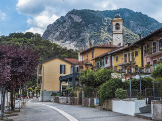 Fototapeta na wymiar Feriolo,a picturesque village on Lake Maggiore in Italy
