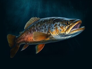 Speckled Trout created with Generative AI Technology, ai, generative