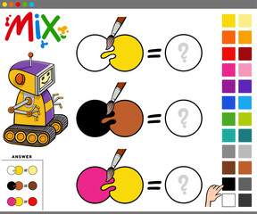 mixing colors educational cartoon activity for children