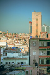 View of Havana's neighborhoods from the rooftops in Cuba