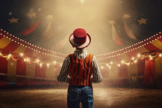 Circus tent arena performer. Generate Ai