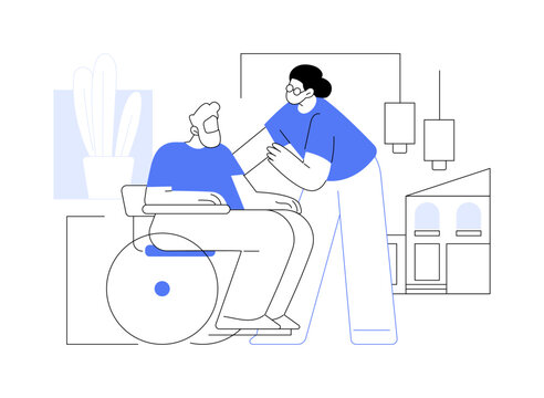 recommend clip art: Elderly care abstract concept vector illustration.