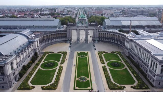 Video drone Parc du cinquantenaire Bruxelles Belgique europe