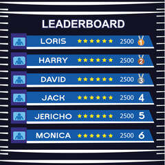 creative vector leaderboard with abstract background