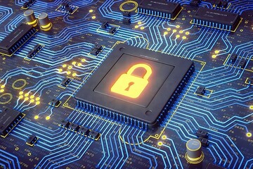 Cybersecurity and privacy concepts to protect data. Lock icon and internet network security technology. Businessman protecting personal data on smartphone, virtual screen interfaces. cyber security. 