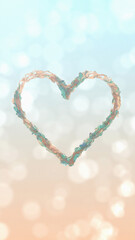 Liquid Heart on a Soft Bokeh Background.