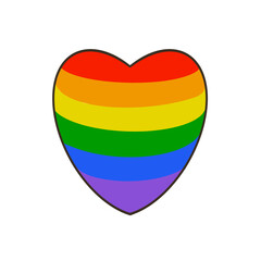 rainbow heart shape