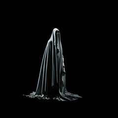 Ghost in Black Background
