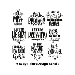 Baby t-shirt designs bundle