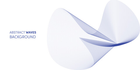 Blue waves abstract background minimal
