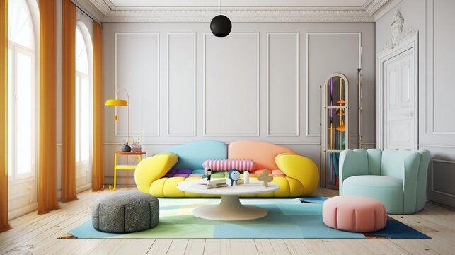 Generative AI. Fashionable furniture image