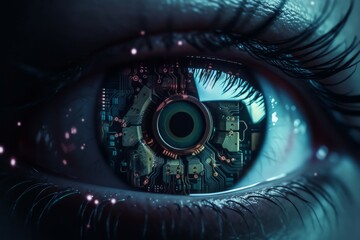 Data technology eye. Generate Ai