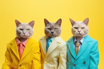 cat and kitten in wear